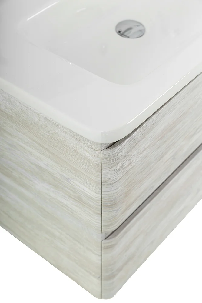 Приобрести belbagno тумба с раковиной albano-cer 80 см, подвесная rovere vintage bianco, белая раковина