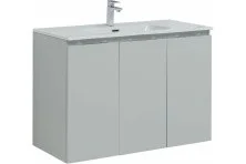 Aquanet Тумба с раковиной Алвита New 100 см, 3 дверцы, серый