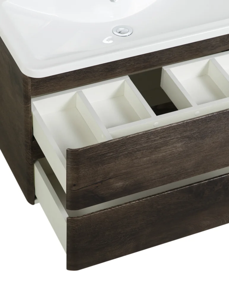 Приобрести belbagno тумба с раковиной albano 100 см, подвесная rovere nature grigio, белая раковина