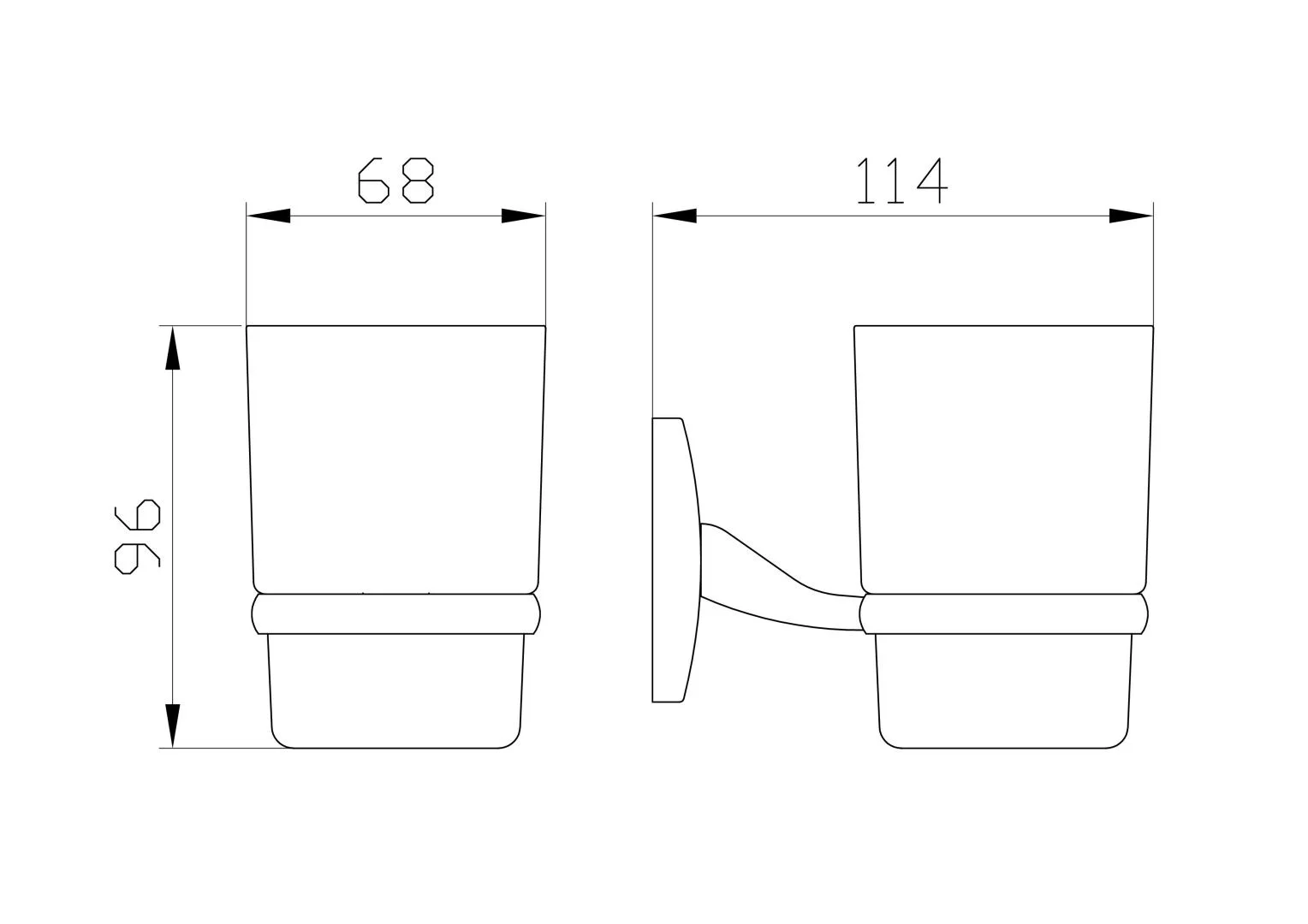 Приобрести стакан для зубных щеток с держателем wonzon & woghand porto, хром (ww-1101)