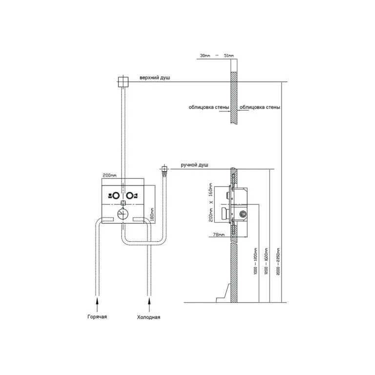 Приобрести vincea встраиваемый смеситель для душа, двухфункциональный, хром vscv-421ch