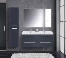 Cezares Тумба подвесная с раковиной ECO 120 см Grafito, графит ECO-1200-4C-SO-2-GR-P