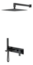 Boheme Душевой комплект скрытого монтажа Qubic Matt Black 474-B