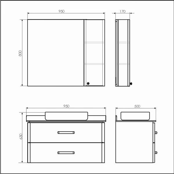 Приобрести сomforty тумба со столешницей и раковиной "амстердам-95" белая