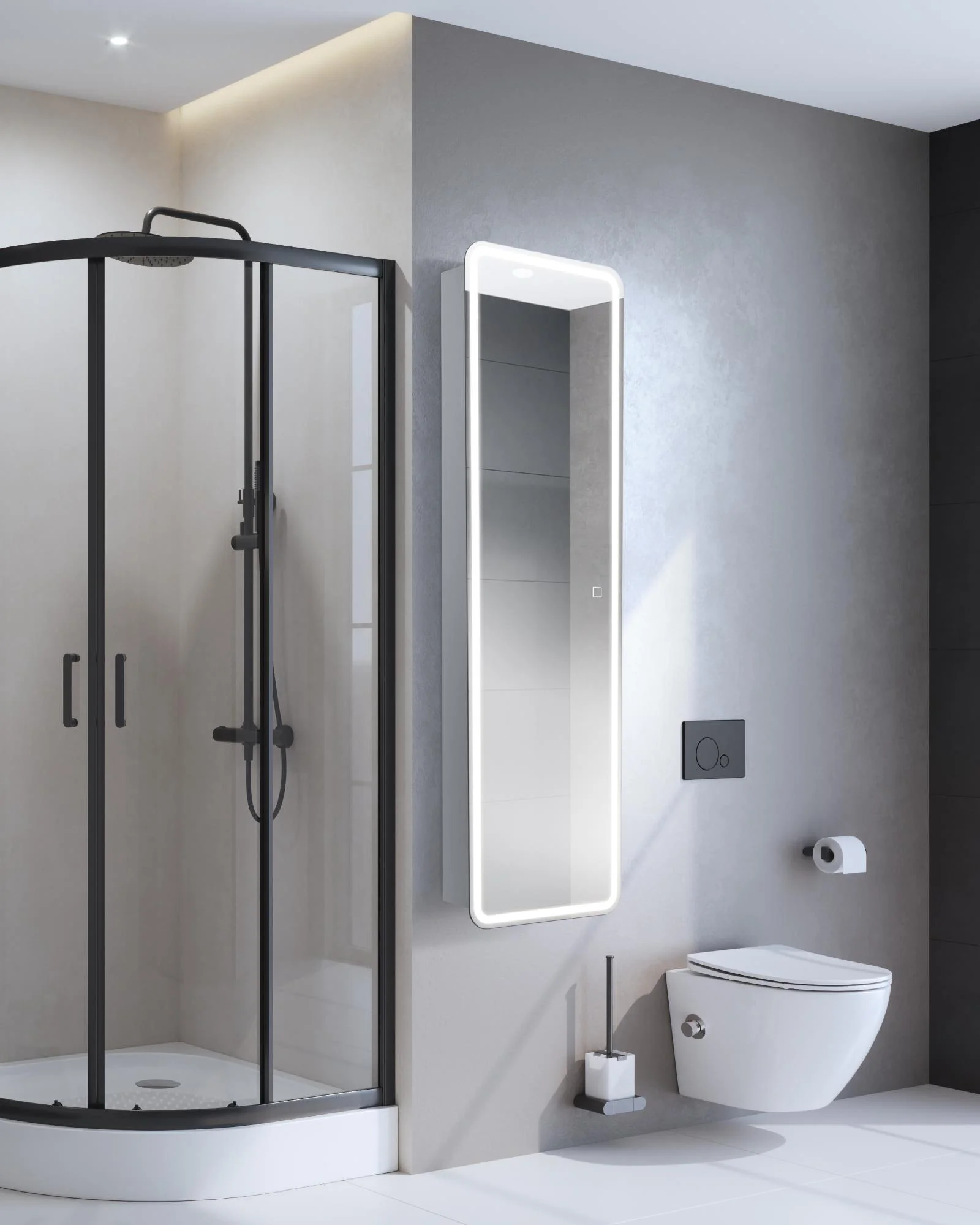 Приобрести belbagno зеркало-шкаф 45х160 см spc-mar-450/1600-1a-led-tch