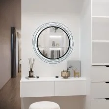 Continent Зеркало с подсветкой Mirel 75х75 см, сенсорный включатель, черное