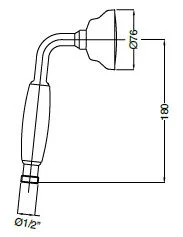 Приобрести cezares душевая лейка czr-u-d1fc-03/24-m