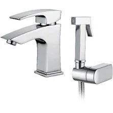 GERHANS Смеситель для раковины K14 с гигиеническим душем, хром K11214