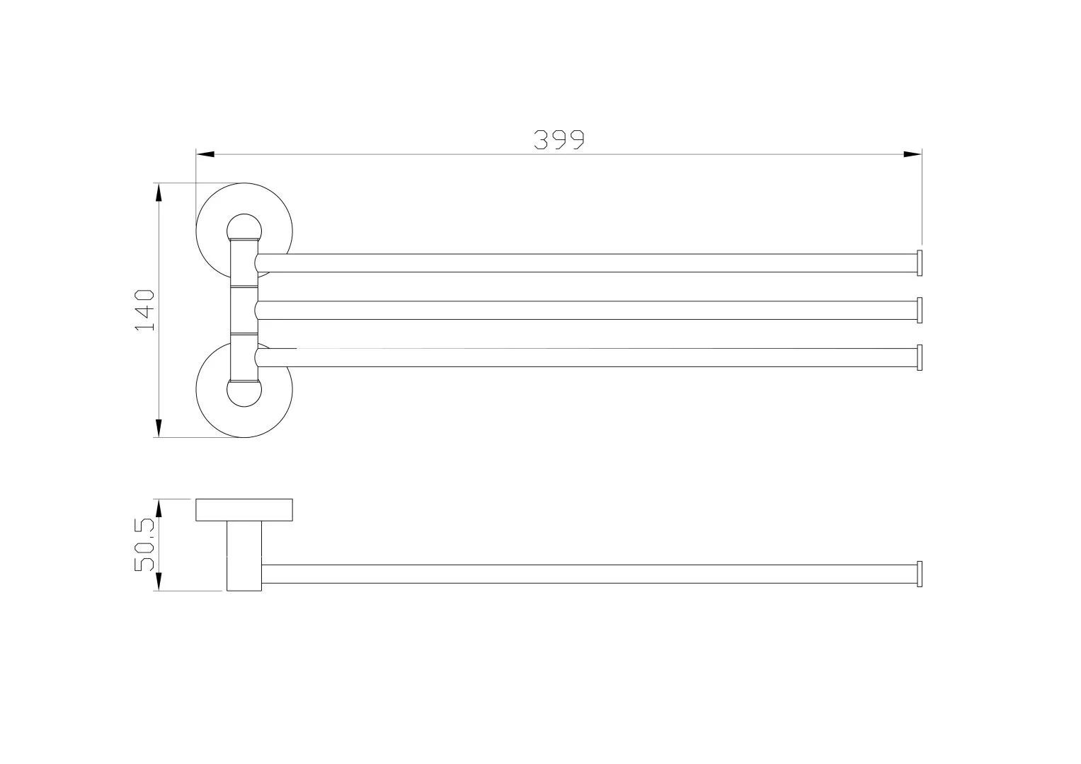 Приобрести полотенцедержатель поворотный wonzon & woghand easy, хром (ww-8141)