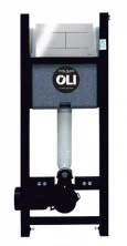 Инсталляция Expert Total Black LE, мех. + панель слива Slim Della хр.гл. OLI