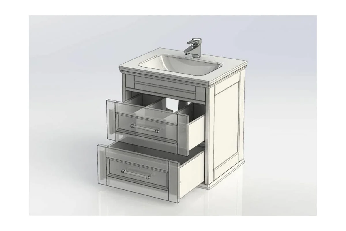 Приобрести aquanet тумба с раковиной бостон м 60 см, белая