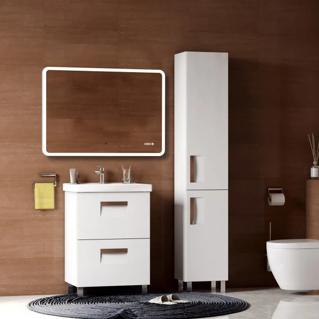 Приобрести briz зеркало sofi 100х80 см, с подсветкой,подогревом, часы, сенсорное включение , белое пдз43-100