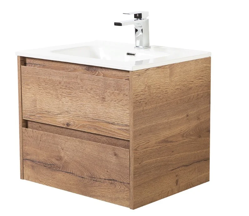 Приобрести тумба подвесная с раковиной belbagno kraft-700-2c-so-rt 70 см, rovere tabacco