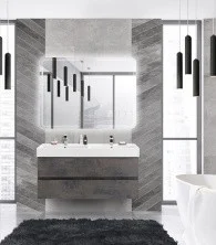 Cezares Тумба подвесная с раковиной MOLVENO 46 120 см Ossido, темно коричневая MOLVENO 46-120-2C-SO-2-OSS