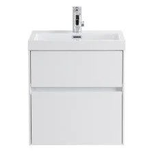 BelBagno Тумба с раковиной PIETRA MINI 50 см, подвесная 50AS Bianco Lucido, белая раковина