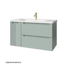 Caprigo Тумба с раковиной TERMIN-Smalty META 100 см, левая, зеленая, эмаль