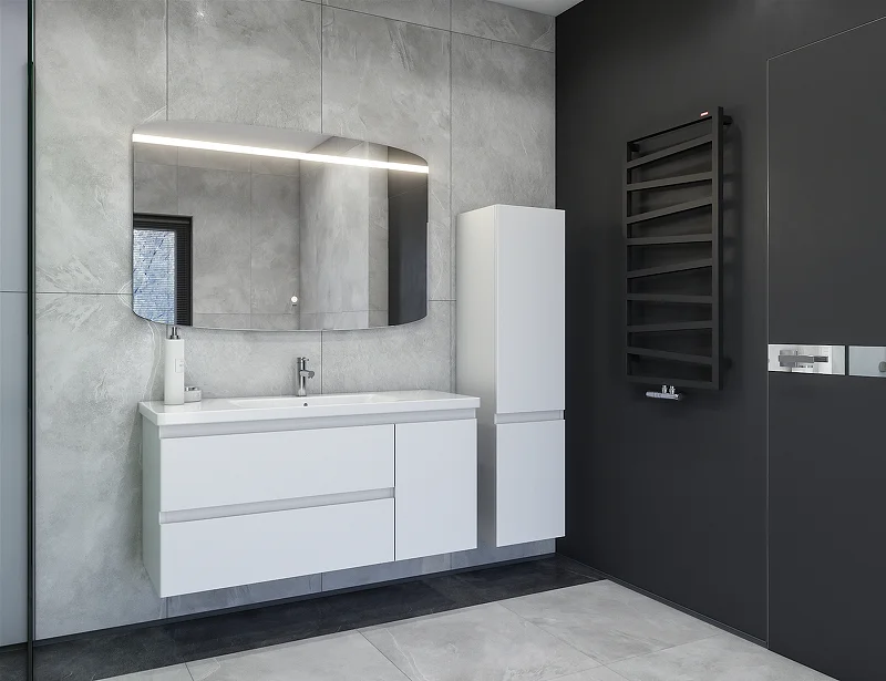 Приобрести caprigo тумба с раковиной подвесная forte 120 см, белая 36117r-sf027