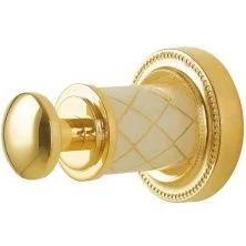 Boheme Крючок для ванной комнаты Murano, золото\белый 10906-W-G