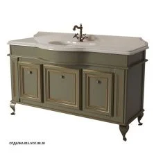 Caprigo Тумба с раковиной FRESCO 150 см, зеленая, эмаль