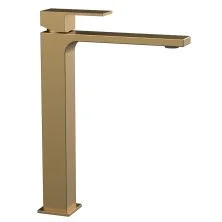 Vincea Высокий смеситель для раковины Cube, брашированное золото VBF-1C02BG