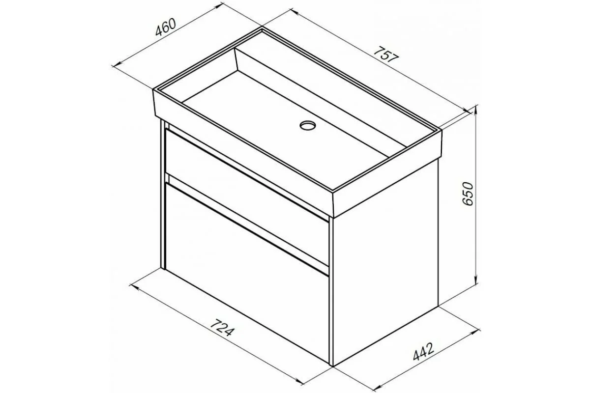 Приобрести aquanet раковина латина 75х46 см, белая