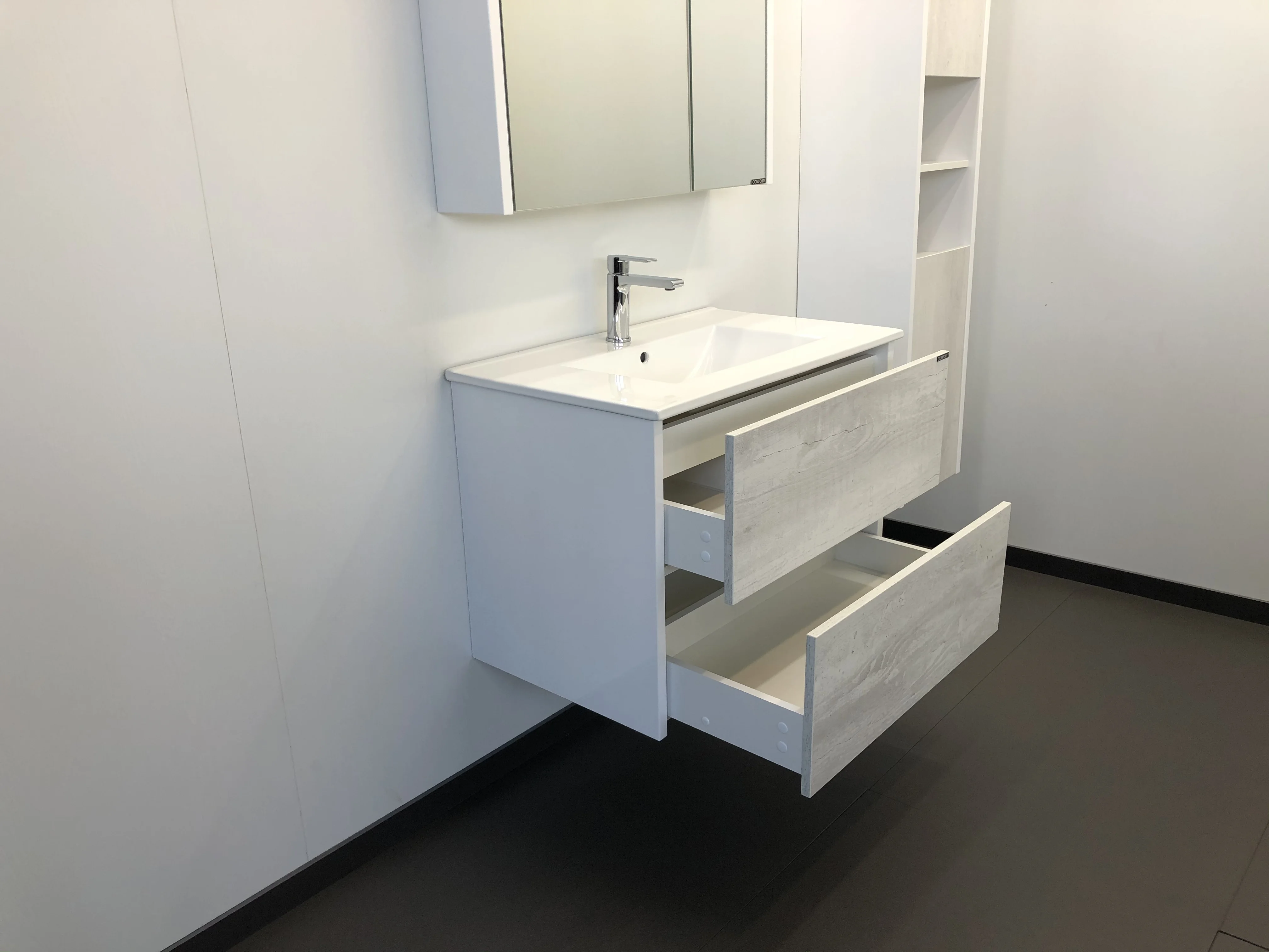 Приобрести сomforty тумба с раковиной "женева-75", дуб белый