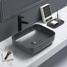 Comforty Раковина накладная T-Y9378MDH 50х41 см, графит матовая