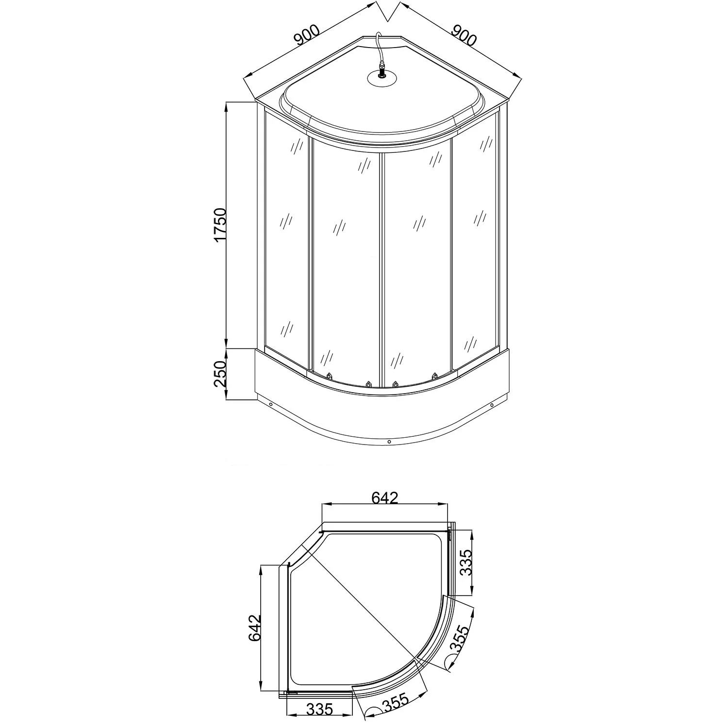 Приобрести loranto душевая кабина 900x900x2150 поддон 25 см, 4 мм прозрачное стекло с рисунком "мозайка" (cs-900-25тм/м)