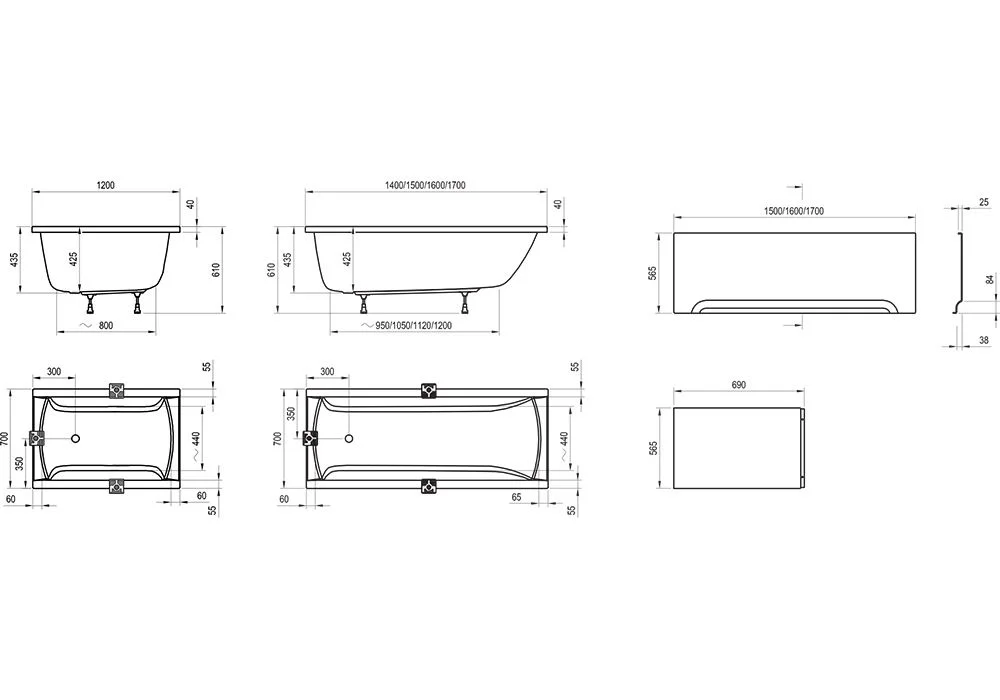 Приобрести акриловая ванна ravak classic 160х70 см c531000000