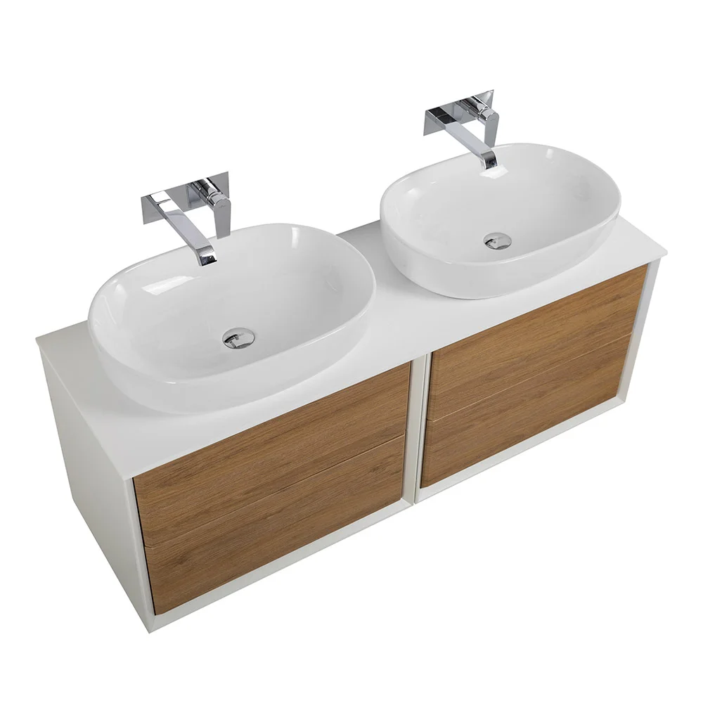 Приобрести cezares тумба со столешницей подвесная bellagio 140 см rovere tabacco, дерево 54716