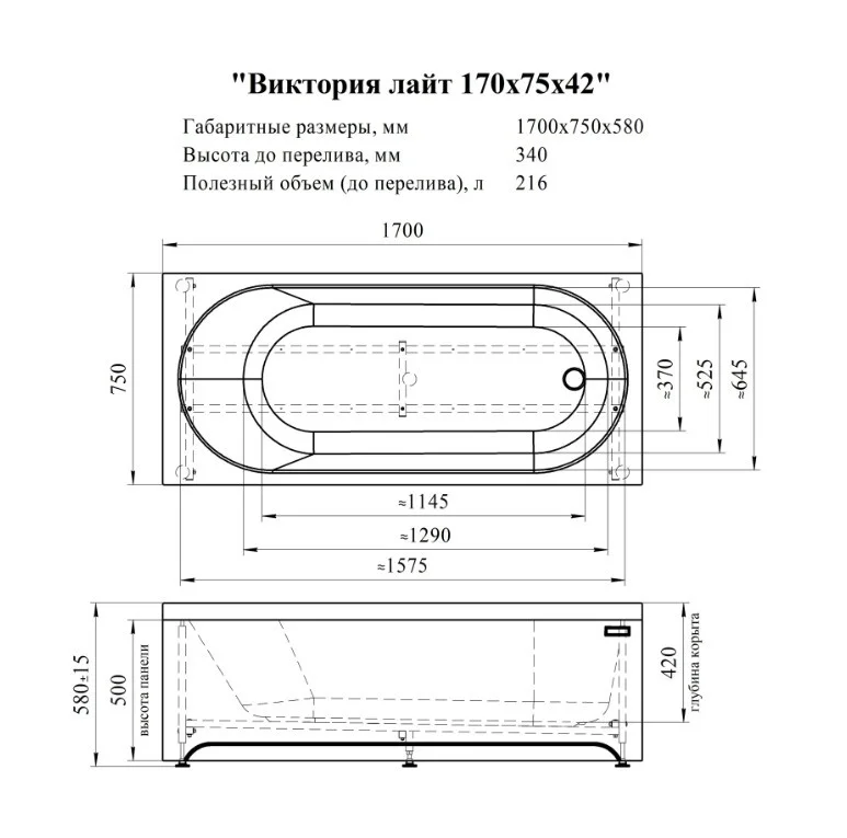 Приобрести акриловая ванна радомир виктория лайт 1700х750 мм ( комплект каркас )