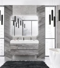 Cezares Тумба подвесная с раковиной MOLVENO 46 120 см Legno Grigio, серая MOLVENO 46-120-2C-SO-2-LG