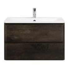 BelBagno Тумба с раковиной ALBANO 90 см, подвесная Rovere Nature Grigio, белая раковина