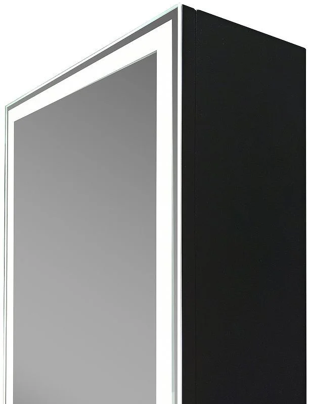 Приобрести continent пенал подвесной с подсветкой mirror box black 160 см, сенсорный включатель, черный