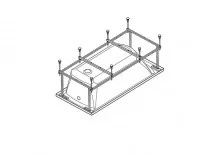 Каркас для ванны 170х70 см SantekМонако\Тенерифе