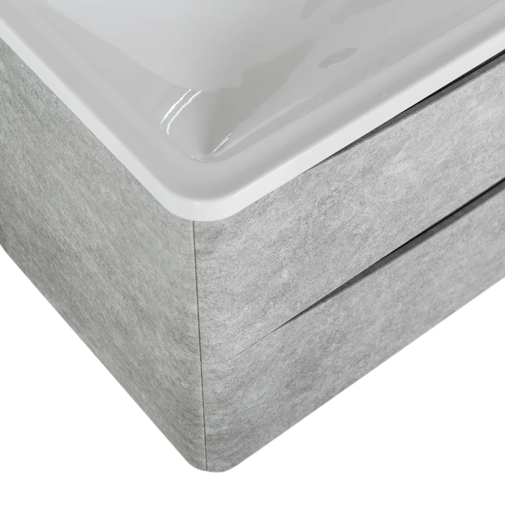 Приобрести belbagno тумба с раковиной acqua 80 см, подвесная cemento verona grigio, белая раковина