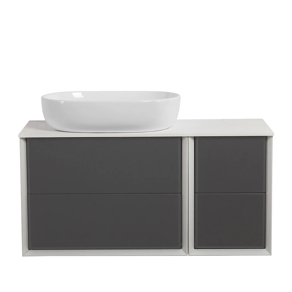 Приобрести cezares тумба со столешницей подвесная bellagio 106 см grigio nuvola, серая 55301