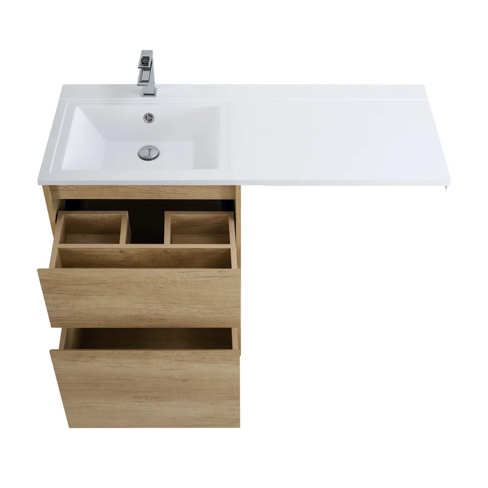 Приобрести belbagno тумба с раковиной kraft 120 см, напольная kraft-lvd-58/120-l rovere nebrasca nature, белая раковина