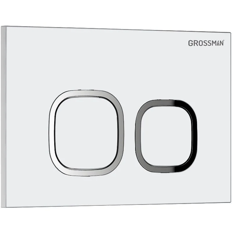 Приобрести grossman клавиша смыва cosmo, белый глянцевый\хром 700.k31.02.000.000