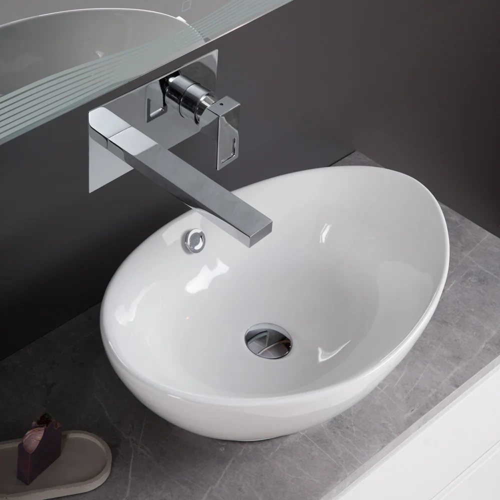 Приобрести belbagno накладная раковина 59х39 см, белая bb1087