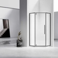 Vincea Душевое ограждение Slim-N 90х90 см, прозрачное, черное VSP-4SN100CLB