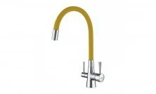 LEMARK Смеситель для кухни Comfort с подключением к фильтру, желтый\хром LM3075C-Yellow