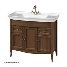 Caprigo Тумба с раковиной LION 100 см, темное дерево, экошпон