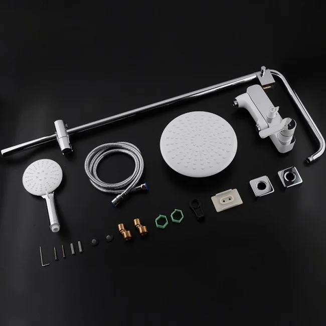 Приобрести gappo душевая система g2402-8 с изливом, белый/хром 99765