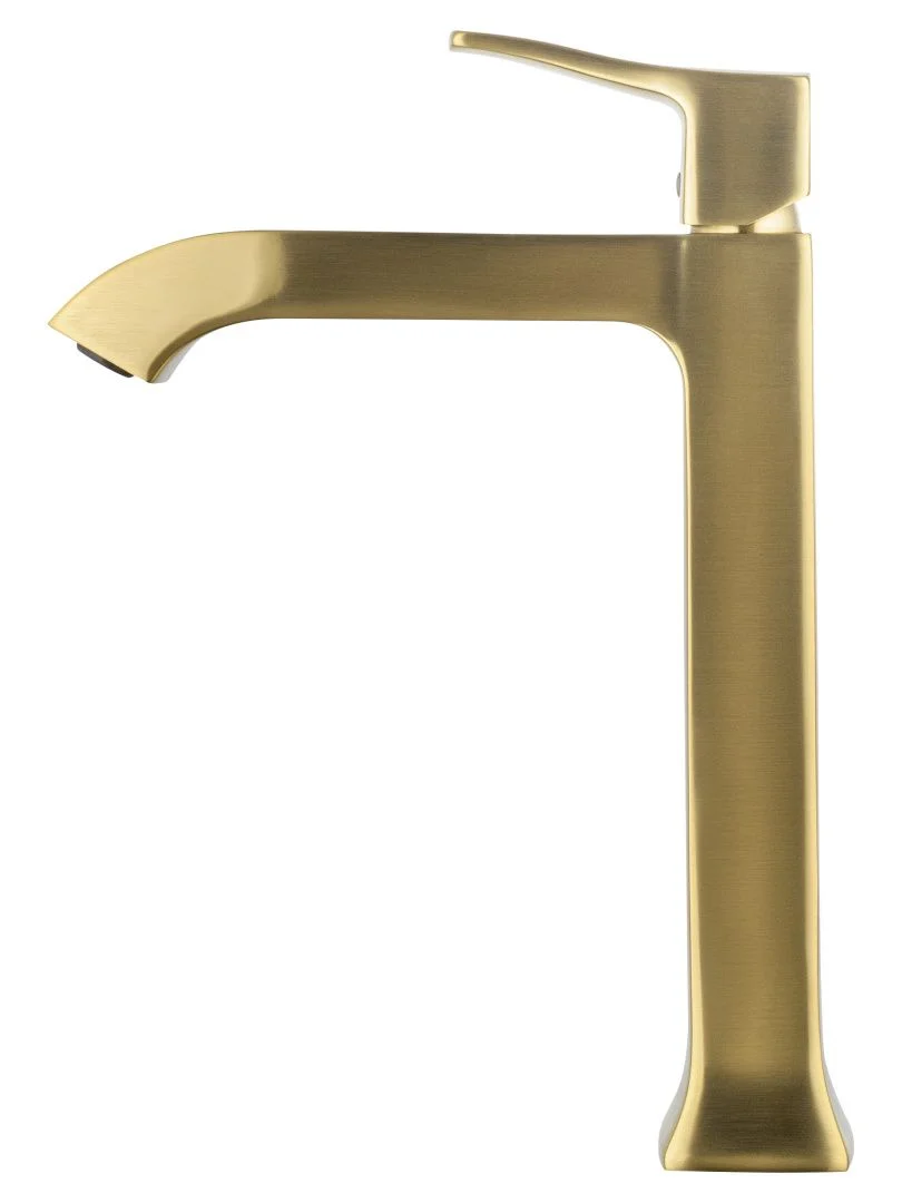 Приобрести смеситель для раковины высокий wonzon & woghand flex, брашированное золото (ww-88019072-bg)