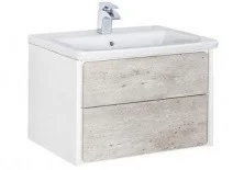 Тумба подвесная Roca Ronda с раковиной 80 см, бетон/белый глянец Z.RU93.0.300.4; 7.3274.7.000.0