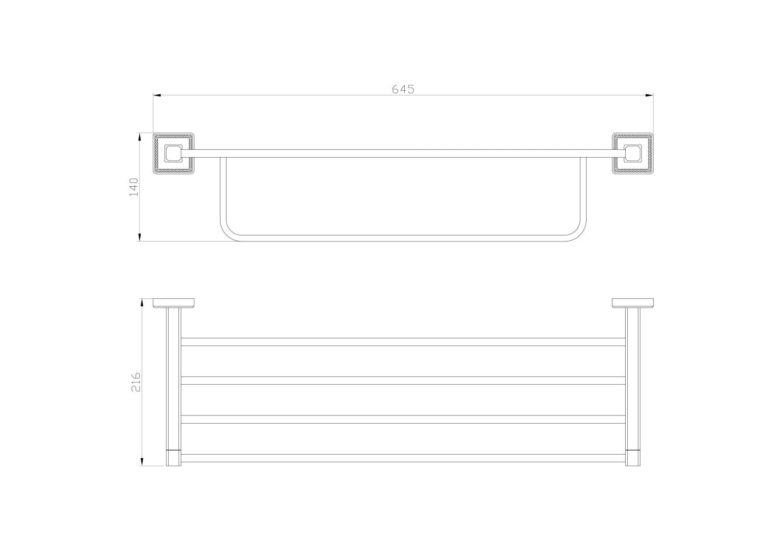Приобрести полотенцедержатель с полкой wonzon & woghand roma, бронза (ww-7281)