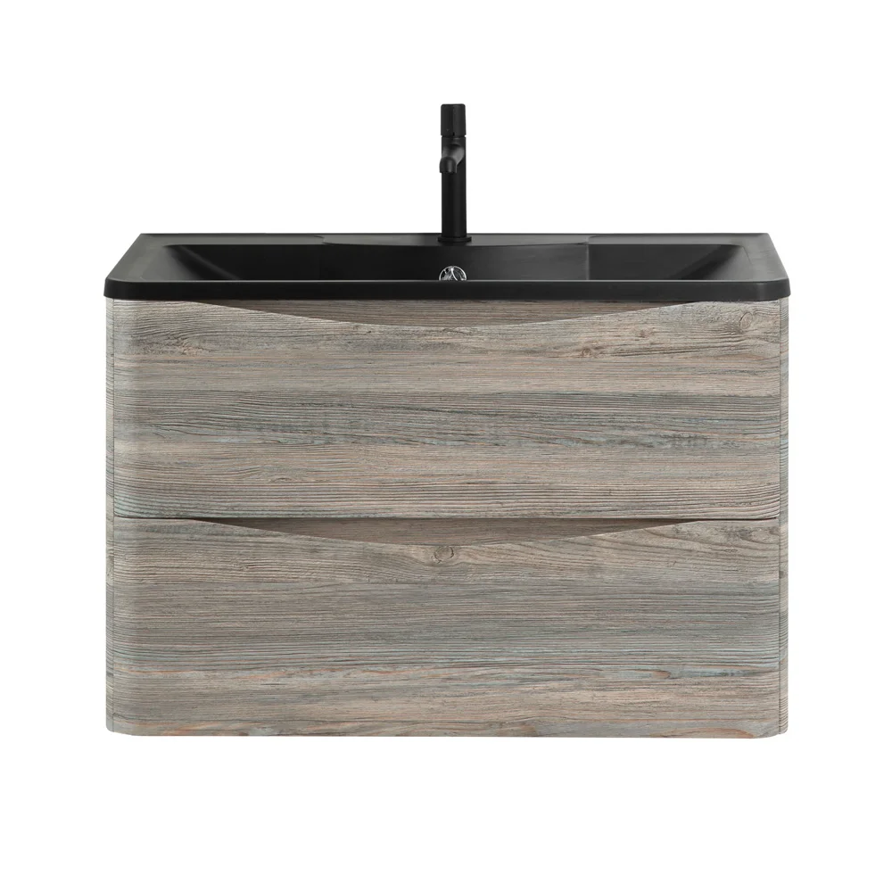 Приобрести belbagno тумба с раковиной acqua 80 см, подвесная pino scania, чёрная раковина