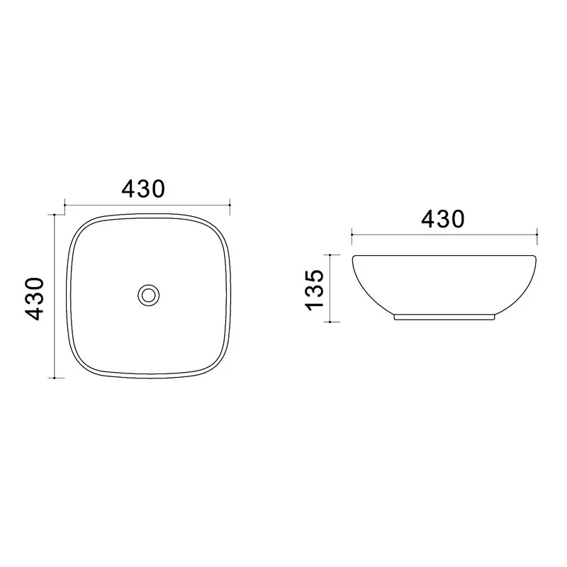 Приобрести azario раковина накладная 43х43 см, белая az-41288