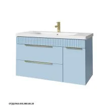 Caprigo Тумба с раковиной MONBAR-Smalty 100 см, правая, голубая, эмаль